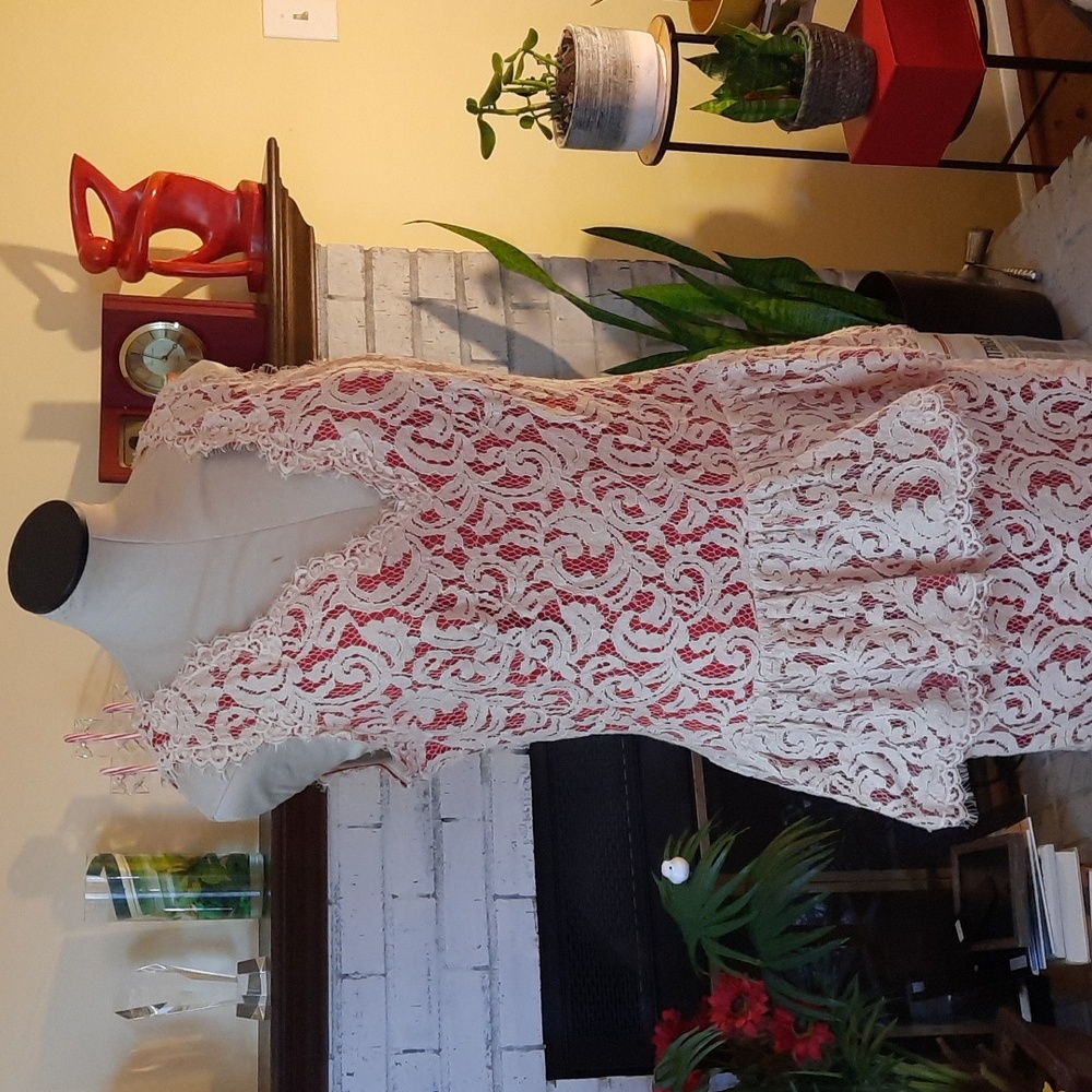 Tadashi Shoji Peplum Mid Length Dress size 14 - Picture 2 of 6